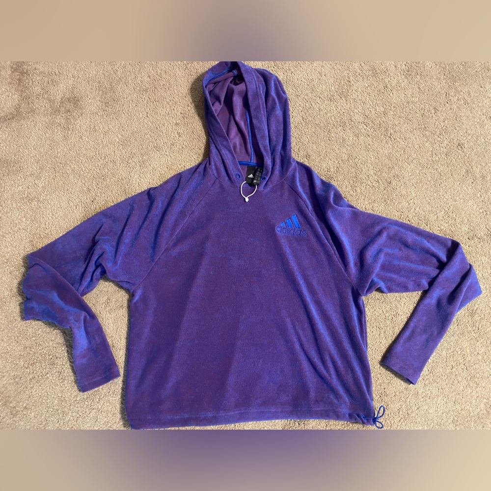 Adidas Women's  Aeroredy Purple Blue Long Sleeve Pullover Hooded